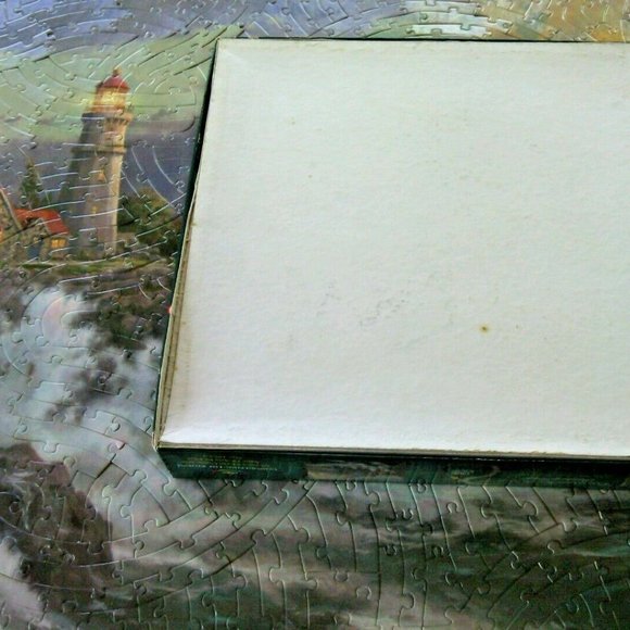 Puzzle Sea Storms 500 Pieces Jigsaw Curly Lighthouse Rocks Thomas Kinkade Box pc - Picture 11 of 16